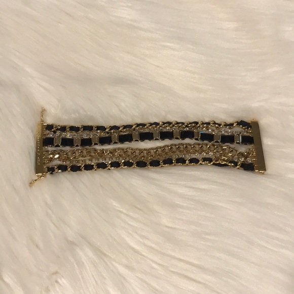 Juicy Couture Black/Gold Mixed Chain Bracelet - Picture 2 of 5